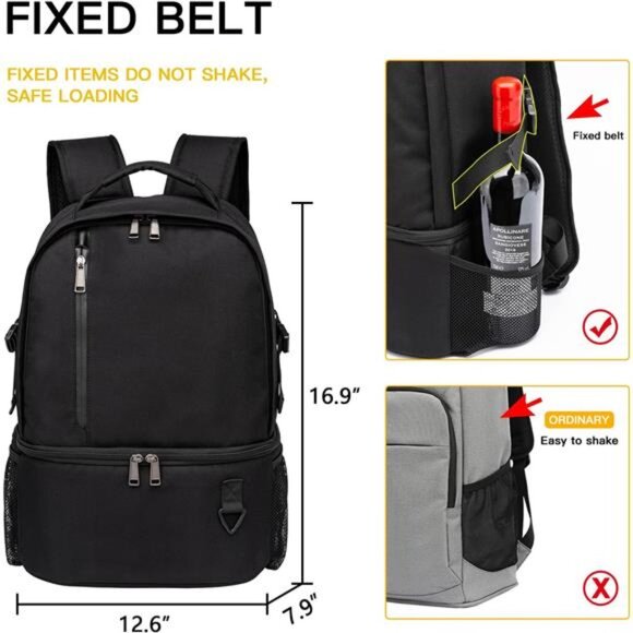 Insulated CoolerBackpack 38/42Cans DoubleDeck Leakproof Lightweight SoftBackpack - Picture 5 of 7